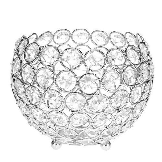 EIMELI Wedding Candlestick Props Crystal Ball Vase Road Lead European Style Candlestick Props - Silver 15Cm