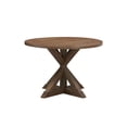 thumbnail image 2 of Contemporary Home Living Trestle Base Dining Table with Round Top - 47.25" - Brown, 2 of 2