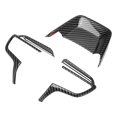 thumbnail image 4 of 3pcs Steering Wheel Trim Kit Carbon Fiber Color ABS Frame Replacement for Highlander 2022+, 4 of 5