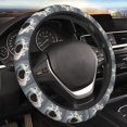 thumbnail image 4 of Uemuo Smiling Polar Bear Printed Car Elastic Steering Wheel Cover - Universal Car Accessory for Diverse Cars Anti-Slip, and Comfortable- 15", 4 of 8