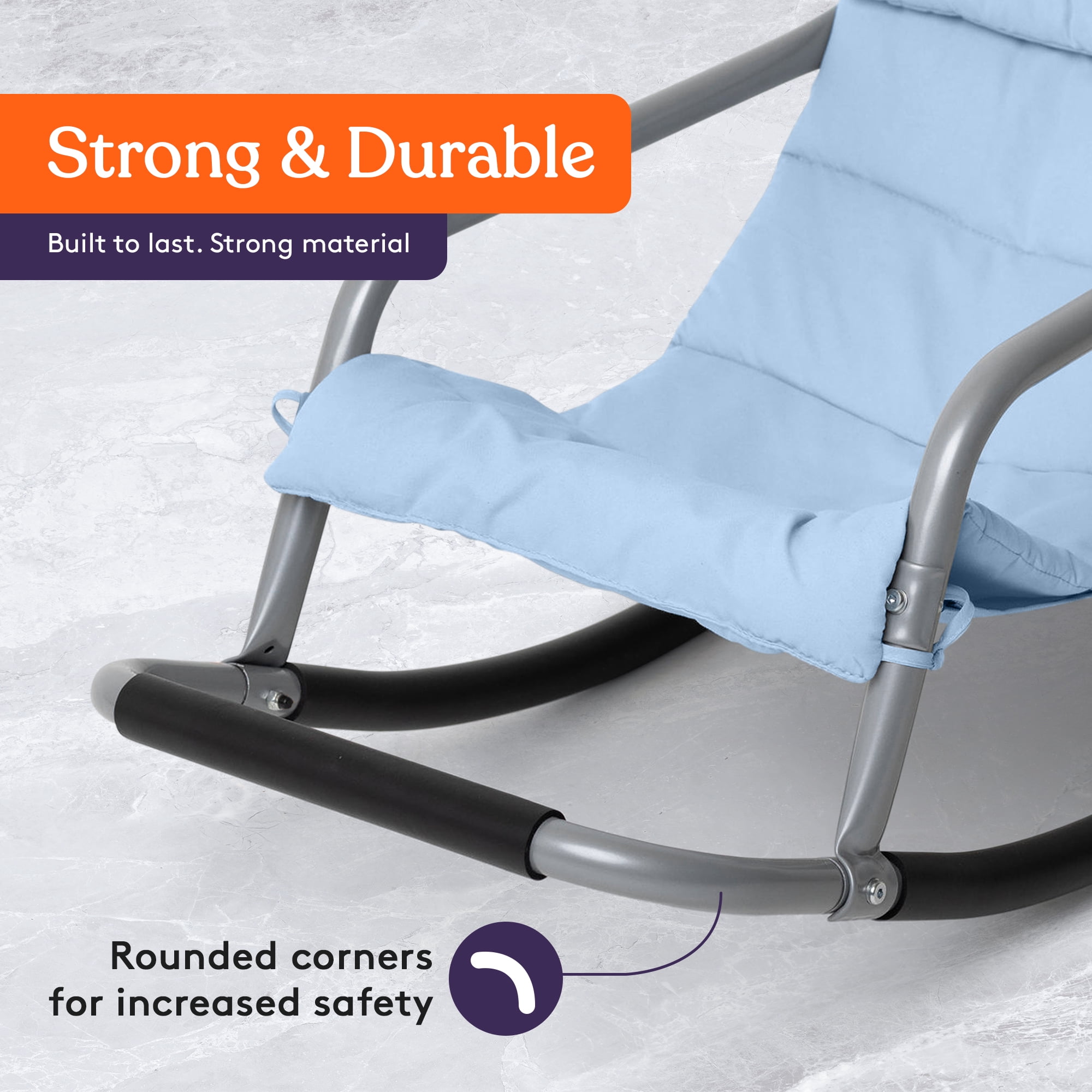 Special Supplies Sensory Rocking Chair for Kids – Calming Kids Rocker for Balance & Stability – Comfortable Floor Chair for Playroom, Bedroom, Nursery (Blue)
