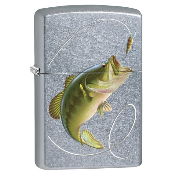 Zippo Lighter: Bass Fishing - Street Chrome