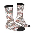thumbnail image 4 of Yiaed Paisley Floral Print Great elasticity Crew Socks Sports socks for Men and Women, 4 of 5