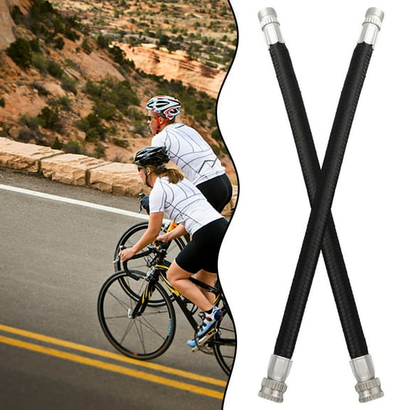 2 Pcs Bicycle Pump Extension Hose MTB Bike Hose Inflator Tube Pump Accessories