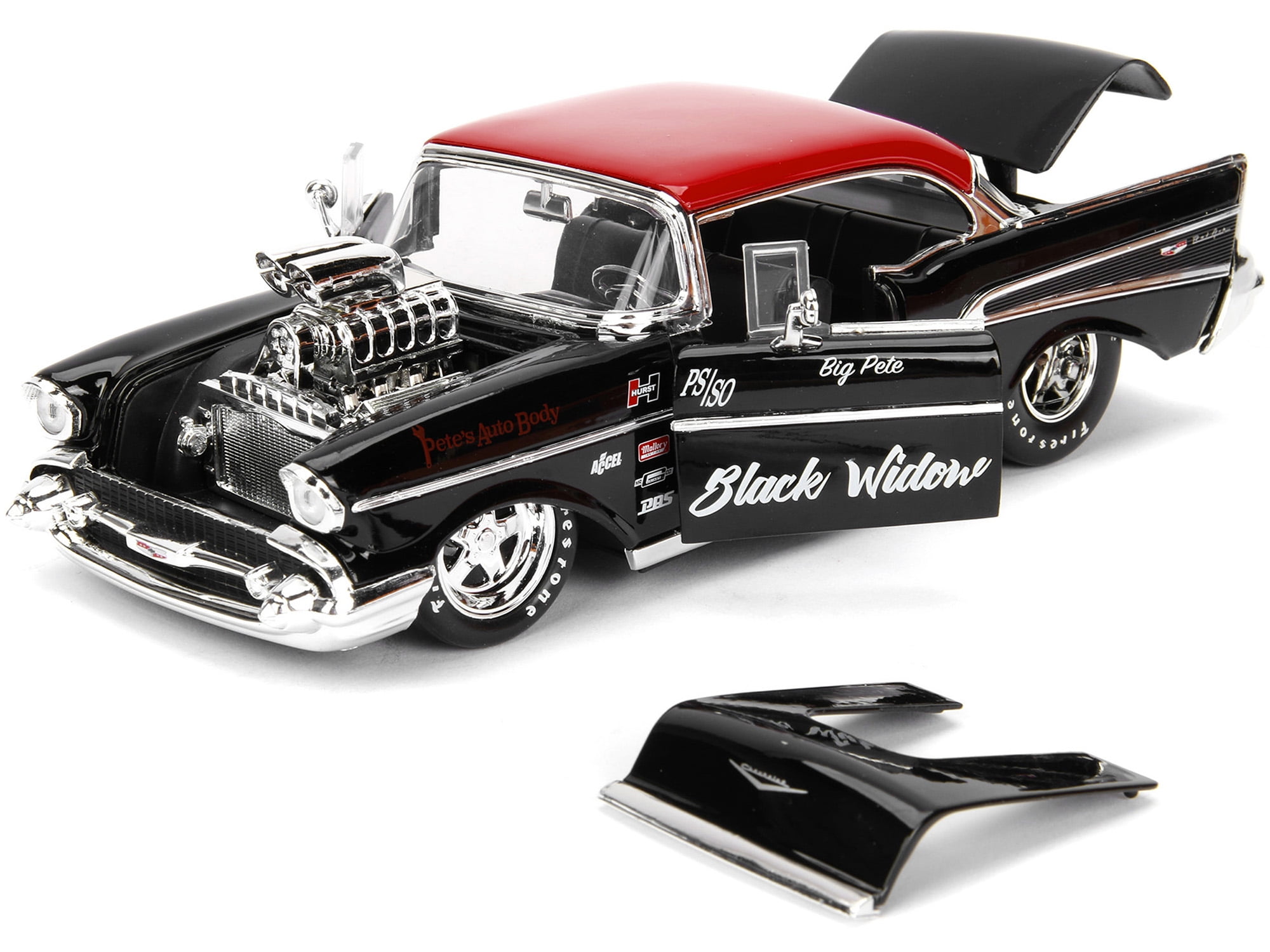 1957 Chevrolet Bel Air Jada Toys Bigtime Muscle Black Widow #30533 Die –  Mad4Metal's www.