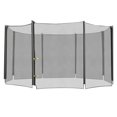 thumbnail image 1 of 12ft Round Trampoline Safety Net Replacement – Black Enclosure for Outdoor Fun & Secure Bouncing – Fits 8-Pole Trampolines – Durable PE Mesh Fence, 1 of 7