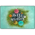 thumbnail image 4 of SKYSONIC Hello Winter Non-Slip Area Rug, Happy Xmas Floor Carpet Comfort Floor Mats Decor for Indoor Front Porch,Living Room, Bedroom,Kitchen,72"x48", 4 of 5