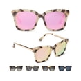 thumbnail image 1 of Anteojos de Sol DIFF Bella Sobredimensionados Cuadrados Color Crema Carey para Mujer, 1 of 9