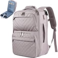 thumbnail image 1 of Mochila de viaje EMPSIGN para mujer de 17 pulgadas con puerto USB gris rosa, 1 of 7