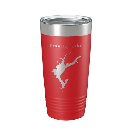 

Brantley Lake Map Tumbler Travel Mug Insulated Laser Engraved Coffee Cup New Mexico 20 oz Red