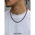 thumbnail image 3 of PROSTEEL Chain Neckalce for Men Women 6mm 24 inch Male Wheat Black Chain Stainless Steel Jewelry Gift for Fathers Day Birthday Graduation for Husband Dad Son, 3 of 7