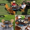 thumbnail image 4 of Sports Round Tablecloth for 36-44 Inch Tables, Fitted Table Cover with Elastic Edge, Football Basketball Baseball Ball Games Waterproof Outdoor Table Cloth Protector for Patio Garden Dinner Picnic, 4 of 9
