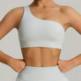 thumbnail image 3 of AEXTO YOGA Butterluxe Womens One Shoulder Sports Bra - Sleeveless One Strap Low Impact Asymmetrical Workout Yoga Tops full  chest  sports  bra, 3 of 6
