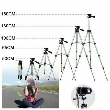 Professional Camera Tripod Stand, Adjustable Cell Phone Tripod Stand + Phone Holder for Iphone Samsung Universal