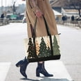 thumbnail image 4 of FORMRS Laptop Tote Bag for Women with 15.6" Computer Compartments Handbag, Beige Christmas Trees, 4 of 7