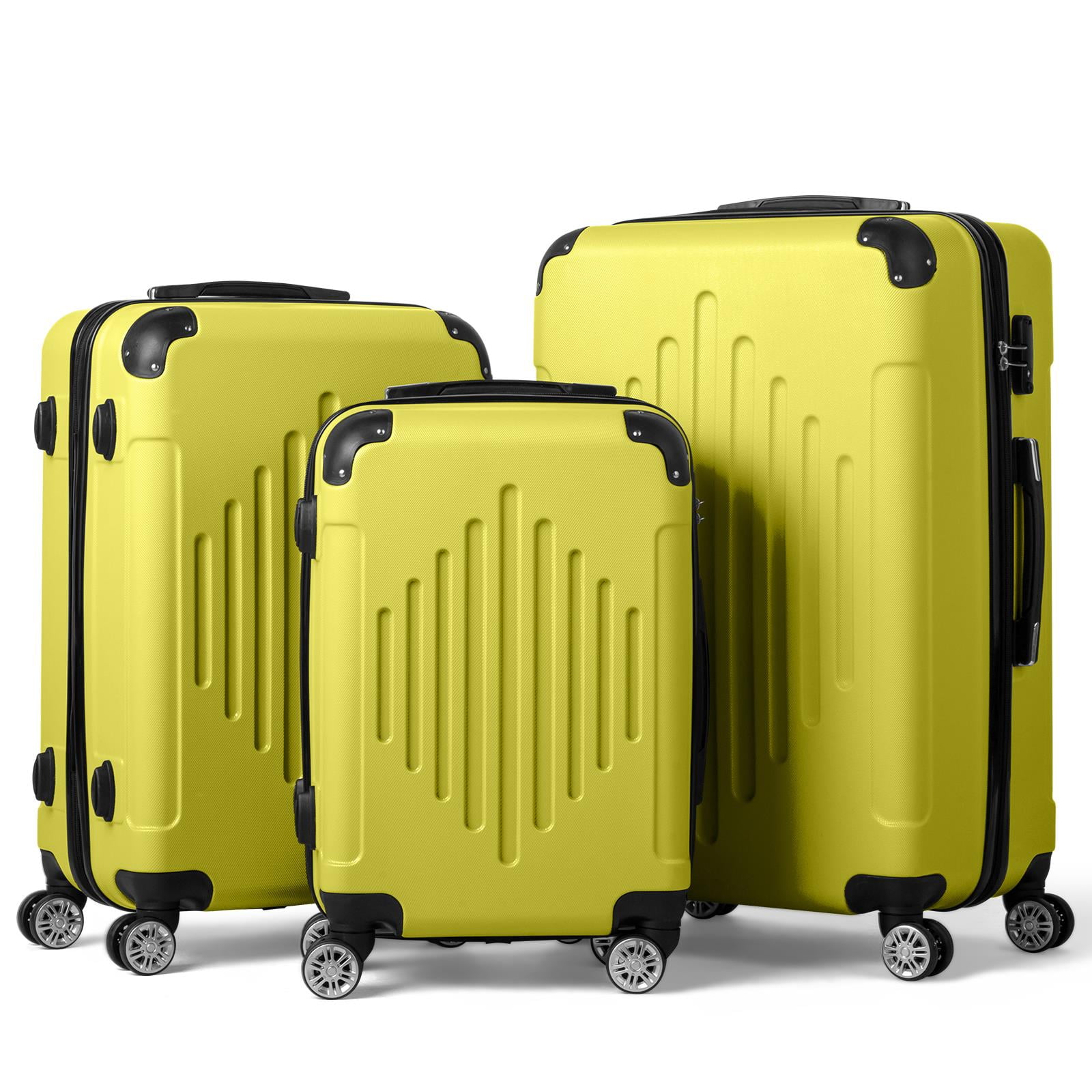 Sunbee 3 Piece Luggage Sets Hardshell Lightweight Suitcase Sunbee 3 Piece Luggage Sets Hardshell Lightweight Suitcase