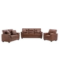 thumbnail image 2 of Morden Fort 3 Pieces Faux Leather Sofa Set, PU Leather Couch Furniture Set for Living Room, Bedroom, Office, Apartment, 2 of 8