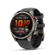 Garmin Fenix 8 Pro 47mm, AMOLED Display, inReach Technology, Premium Connected Multisport GPS Smartwatch, Sapphire, Titanium with Graphite/Black Silicone Band Bundle with Accessories