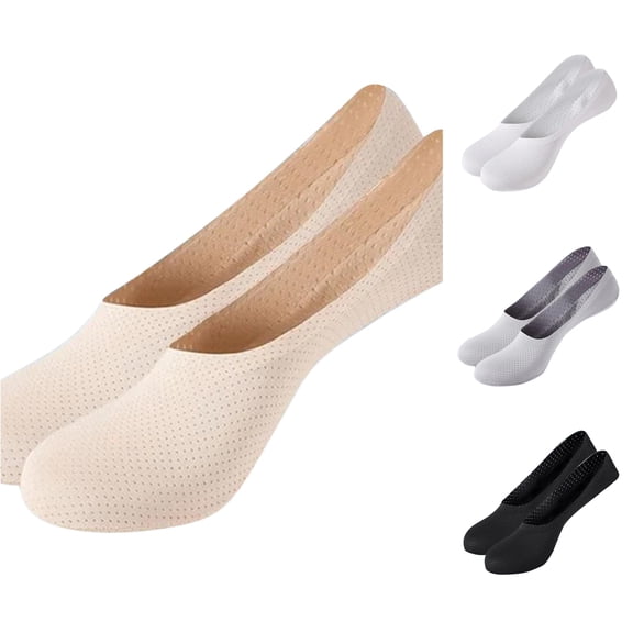 Men Ice‑Silk Mesh No‑Show Socks, Summer Ultra Thin Breathable Invisible Boat Socks With Heel Silicone Non‑ Grips