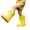 1-Yellow172, variant on Oiyii Girls Cute Rain Boots Color Blocking Drawstring Lightweight Mid Calf Outdoor Boots