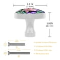 thumbnail image 3 of 4 Pcs Flowers Iris Lily Knobs for Kitchen Cabinet Cupboard Dresser Bookcase Drawer Pulls Handles Round Home Decor, 3 of 5