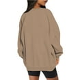 thumbnail image 5 of Oversized Sweatshirt for Women Basic Solid Color Sweatshirt Casual Round Neck Long Sleeve Pullover Tops Sweatshirts on Womens Sweatshirt, 5 of 7