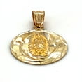 thumbnail image 2 of 14K Our Lady of Guadalupe Virgin Mary Round Yellow Gold Pendant 0024, 2 of 2