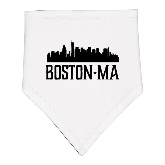 Inktastic Boston Massachusetts Skyline City Silhouette Baby Bandana Bib