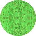 thumbnail image 1 of Ahgly Company Indoor Round Abstract Green Modern Area Rugs, 5' Round, 1 of 4