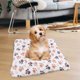 thumbnail image 5 of Cama suave y cálida para mascotas, cojín reversible para dormir para perros y gatos. Blanco, 5 of 7
