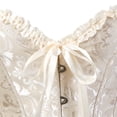 thumbnail image 3 of Corset Tops for Women Plus Size Floral Renaissance Corset Overbust Corset Lace up Corset Beige Size 5XL, 3 of 5