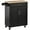Black, variant on HOMCOM Kitchen Island Cart with Rubber Wood Top Utility Serving Cart