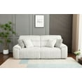 thumbnail image 4 of Modern Grey Corduroy Power Motion Sofa 220cm with Sleeper & USB Ports, 4 of 17