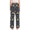 thumbnail image 3 of FORMRS Women's Pajama Pants with Pockets Soft Comfy Loungewear Sleep Bottom, Sizes S-2XL, Gold Art Pattern, 3 of 8