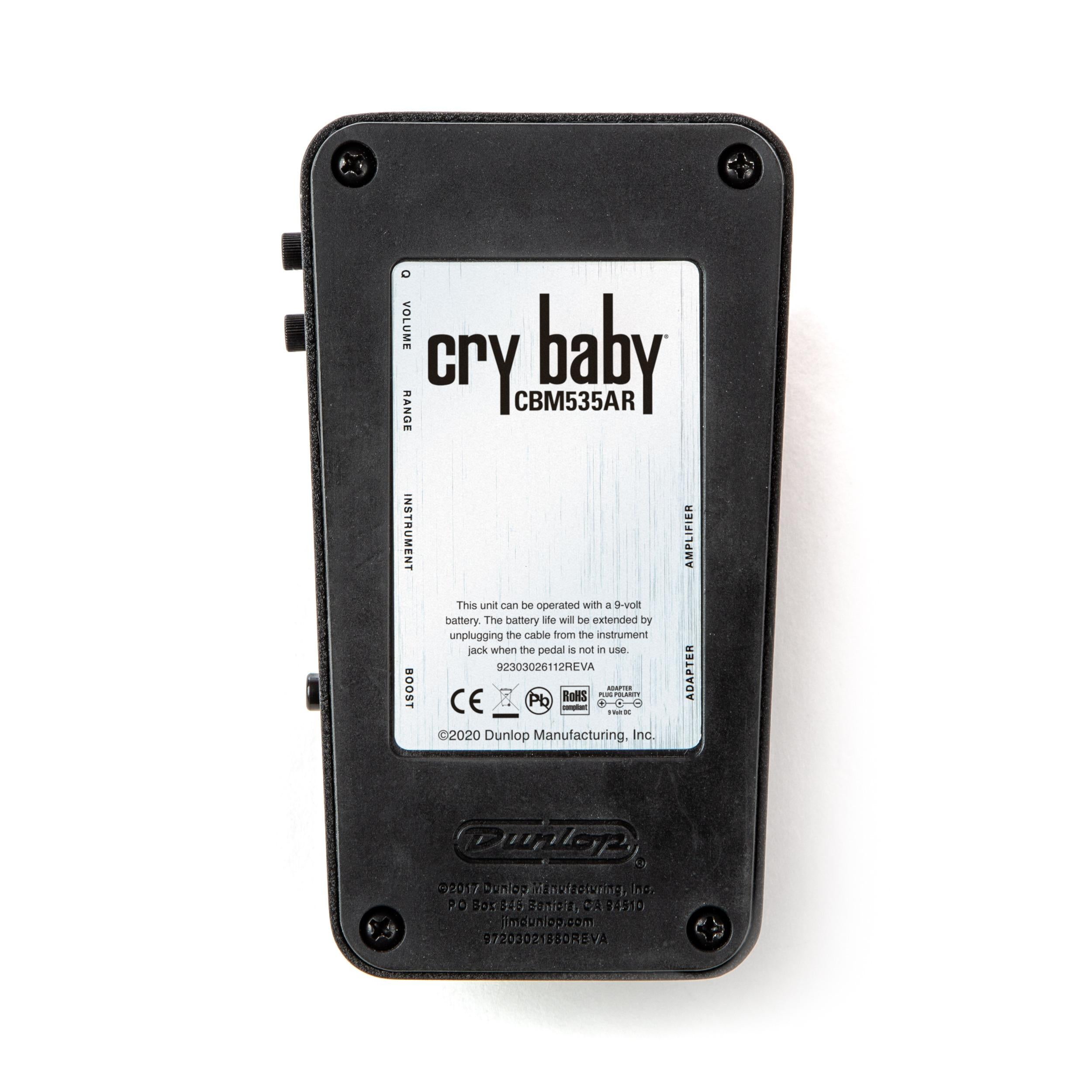Dunlop CBM535AR Cry Baby Q Mini 535Q Auto-Return Wah Pedal Black