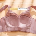 thumbnail image 3 of Ropa interior de talla grande, ropa interior sin costuras, para mujer, pecho grande, pequeño, ultrafino, push up, colección de pechos, sujetador de espalda de belleza antiflacidez sin anillo de acero, 3 of 4