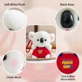 thumbnail image 4 of Koala Desk Companion Plush Soft White Stuffed Animal Charms with Colorful Outfits for Office Decor and Travel Buddies Pink, 4 of 6