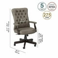thumbnail image 4 of Bush Furniture High Back Tufted Office Chair with Arms, Washed Gray Leather, 4 of 7