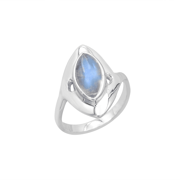 Earth Gems Jewelry Moonstone Ring Sterling Silver Statement Jewelry for Women