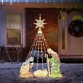 thumbnail image 2 of VINGLI Lighted Outdoor Nativity Scene, 6ft Nativity Sets for Christmas, Christmas Holy Family Yard Decoration w/ 220 LED Lights, Stakes, Zip Ties, 2 of 7