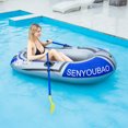 thumbnail image 2 of Graflsoa Blue PVC Inflatable Kayak with Foot Pump and Dual Paddles, 200lb Capacity, 61.02in Length, Lightweight Portable Design, 2 of 6