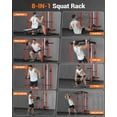 thumbnail image 2 of GARVEE Power Rack Cage,1200lbs Weight Rack with LAT Pulldown & Low Row,Multi-Function Squat Rack with More Training Attachment, 2 of 7