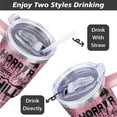 thumbnail image 5 of 40 Oz Halloween Tumbler with Handle, Lid and Straw, Halloween Ghostface Cup Horror Spooky Gifts for Women Girls, Halloween Cups for Adults, Pink, 5 of 7