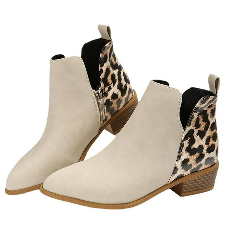 Leopard print shop booties walmart