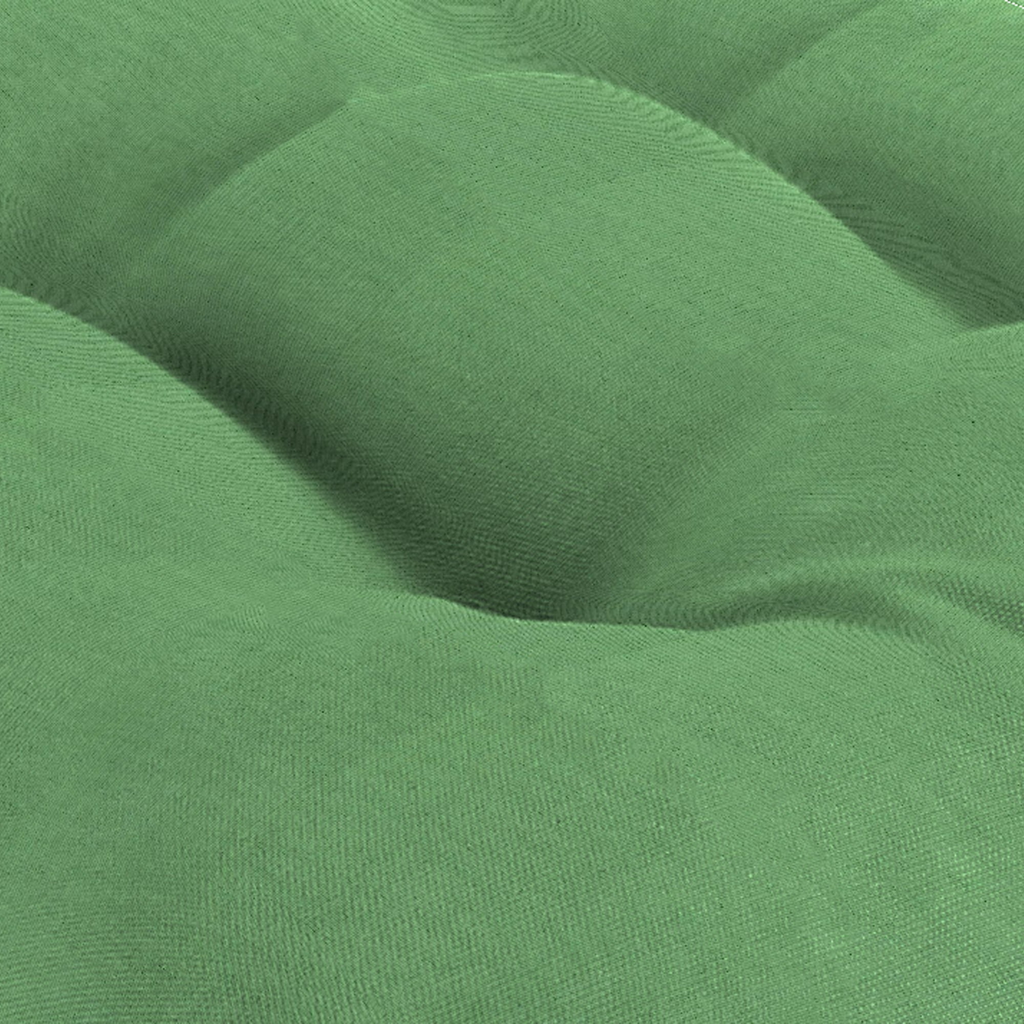 Jordan Manufacturing 19" x 19" Canvas Cucumber Green Solid Square Tufted Outdoor Wicker Seat Cushion with Rounded Back Corners (2 Pack)