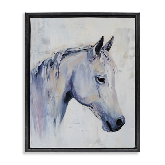 Stupell Industries Modern Majestic Spirit Horse Portrait Black Floating Frame Canvas Art, 17 x 21, by Svetlana Aleynikova