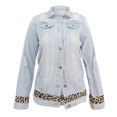 thumbnail image 4 of Vedolay Womens Tops Casual Denim Jacket for Women Long Sleev Jean Jacket Loose Coat,Blue M, 4 of 5