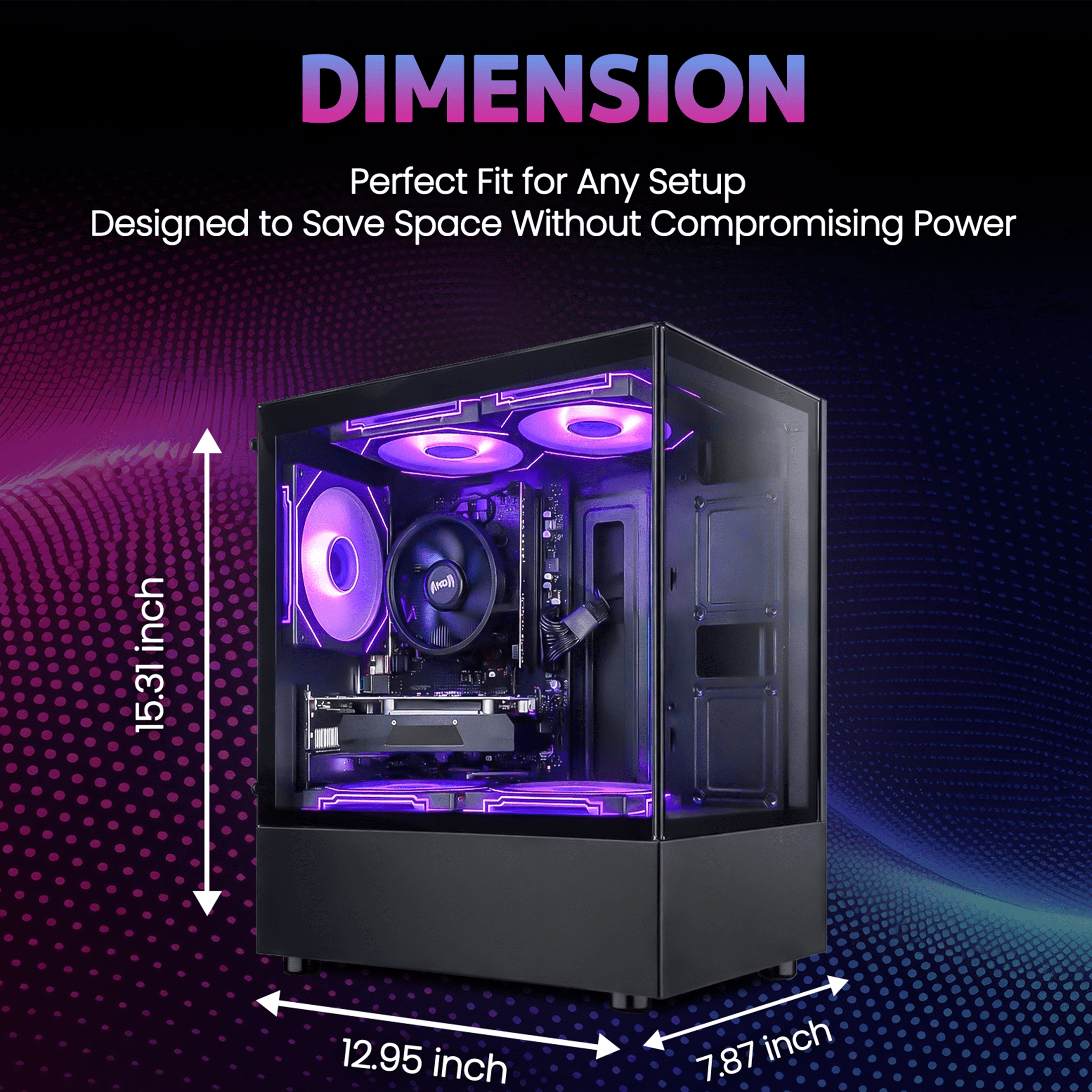 Suevery Gaming PC Desktop, AMD Ryzen 5 3500X, Radeon RX 560, 16GB DDR4 RAM, 512GB NVMe3.0 SSD, WiFi 6, RGB Lighting, Black