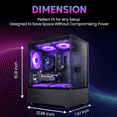 thumbnail image 7 of Suevery Gaming PC Desktop, AMD Ryzen 5 3500X, Radeon RX 560, 16GB DDR4 RAM, 512GB NVMe3.0 SSD, WiFi 6, RGB Lighting, Black, 7 of 7