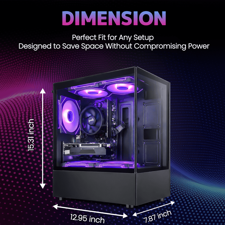 Suevery Gaming PC Desktop, AMD Ryzen 5 3500X, Radeon RX 560, 16GB
